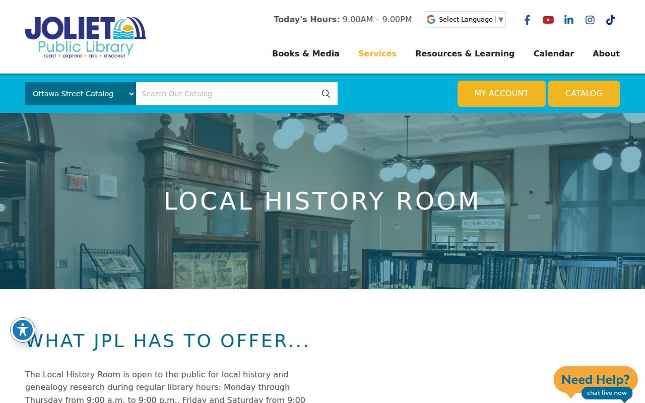 Joliet local history collections used to research previous New Lenox residents