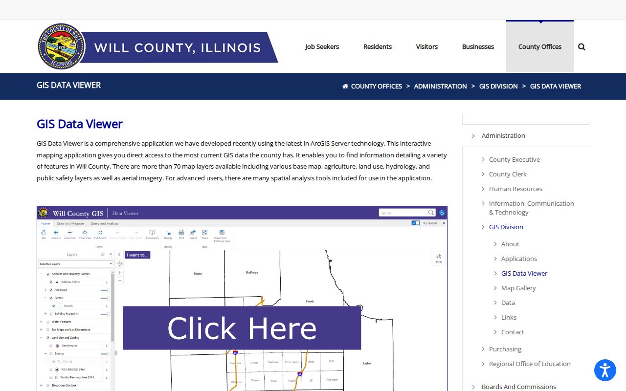 Will County GIS guide for a New Lenox street directory
