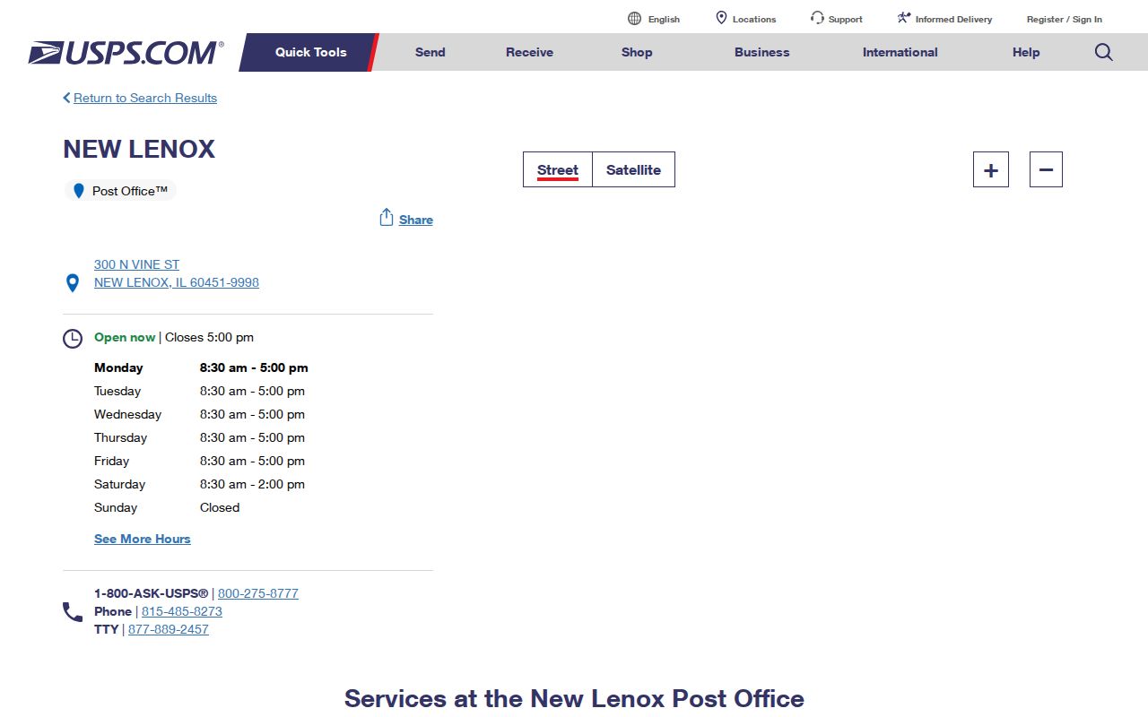 New Lenox ZIP code directory source for the 60451 Post Office